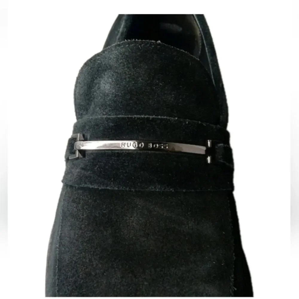 Hugo Boss Varmio Black Suede Loafers Men's Size 11.5 Retail $225